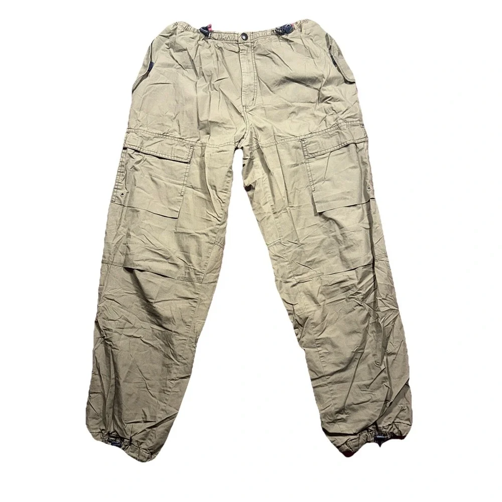 Vintage Old Navy Cargo Pants Mens XL Adjustable Sage Military Paratrooper Y2K